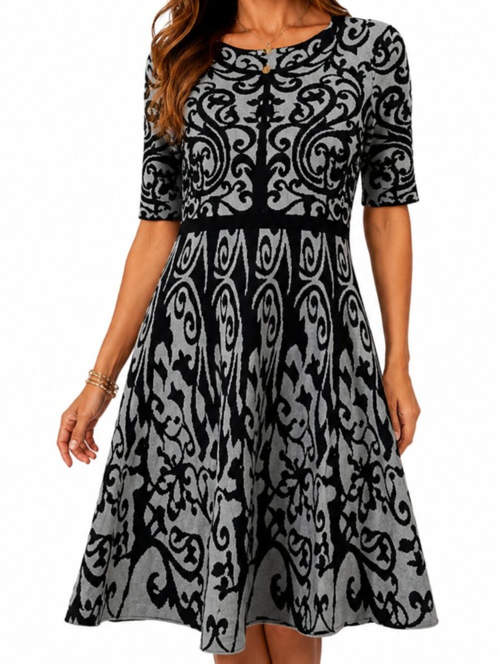 Maurices Black & White Sweater Dress